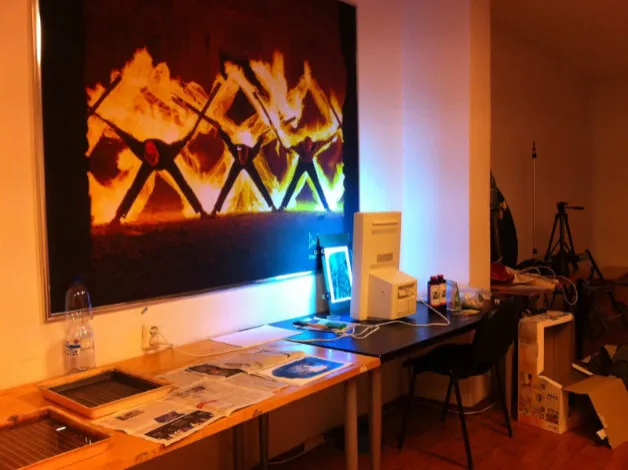 Cyanotype prints and alternative techniques practice by Zilvinas Gluzinskas