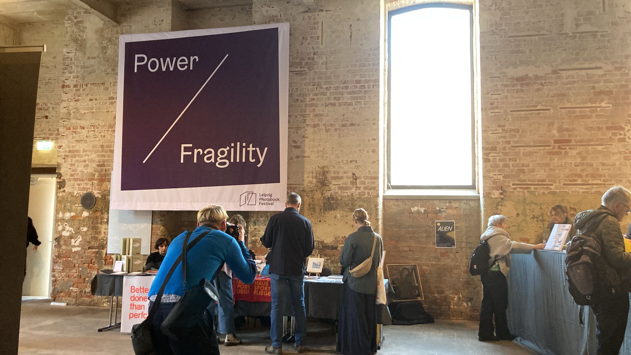 Cobblestone courtyard at Spinnerei Leipzig